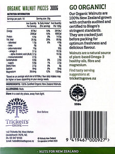 Trickett's Grove Organic Walnut Pieces 300g Nutrition Information