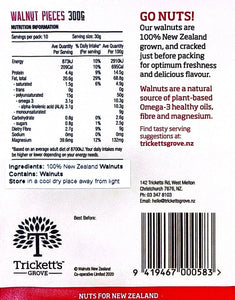Trickett's Grove Walnut Pieces 300g Back Label Nutrition Information